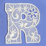 Floral Lace Letter R (Lace)