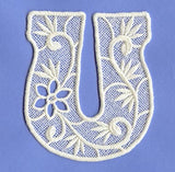 Floral Lace Letter U (Lace)