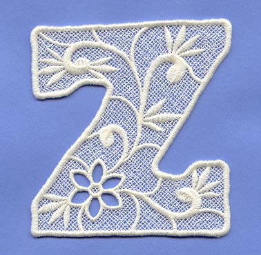 Floral Lace Letter Z (Lace)