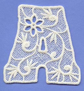 Floral Lace Letter A (Lace)