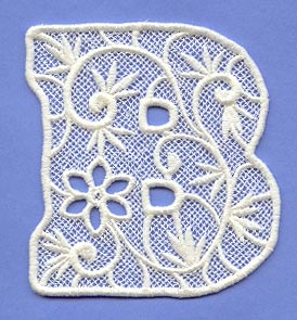 Floral Lace Letter B (Lace)