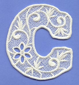 Floral Lace Letter C (Lace)