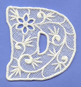 Floral Lace Letter D (Lace)