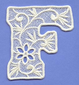 Floral Lace Letter F (Lace)