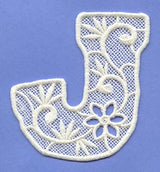 Floral Lace Letter J (Lace)