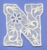 Floral Lace Letter N (Lace)