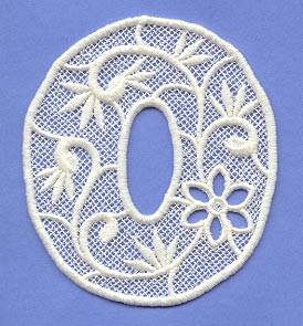 Floral Lace Letter O (Lace)