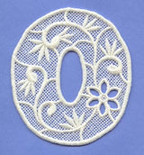 Floral Lace Letter O (Lace)