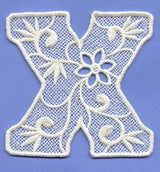 Floral Lace Letter X (Lace)