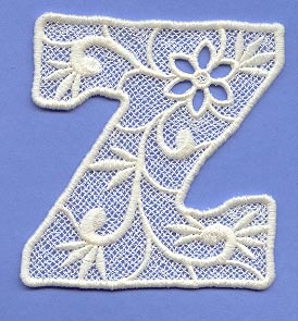 Floral Lace Letter Z (Lace)