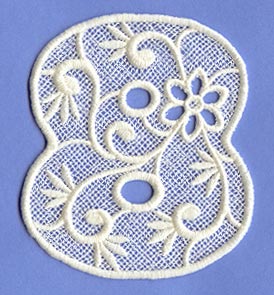 Floral Lace Number 8 (Lace)