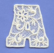 Floral Lace Letter A (Lace)