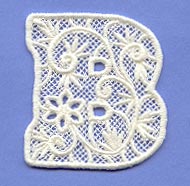Floral Lace Letter B (Lace)