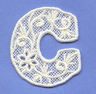 Floral Lace Letter C (Lace)