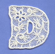 Floral Lace Letter D (Lace)
