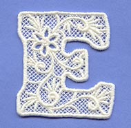 Floral Lace Letter E (Lace)