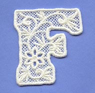 Floral Lace Letter F (Lace)