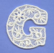 Floral Lace Letter G (Lace)