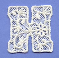 Floral Lace Letter H (Lace)