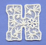 Floral Lace Letter H (Lace)