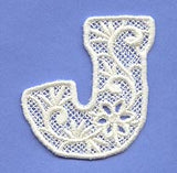 Floral Lace Letter J (Lace)