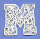 Floral Lace Letter M (Lace)
