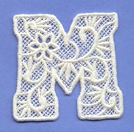 Floral Lace Letter M (Lace)