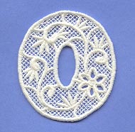 Floral Lace Letter O (Lace)