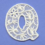 Floral Lace Letter Q (Lace)