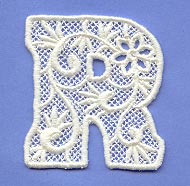 Floral Lace Letter R (Lace)
