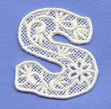 Floral Lace Letter S (Lace)