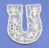 Floral Lace Letter U (Lace)