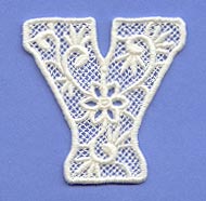 Floral Lace Letter Y (Lace)