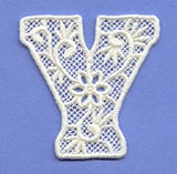 Floral Lace Letter Y (Lace)