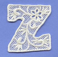 Floral Lace Letter Z (Lace)