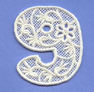 Floral Lace Number 9 (Lace)