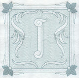 Victorian Scroll Letter I (7.8 Inch) (Trapunto)