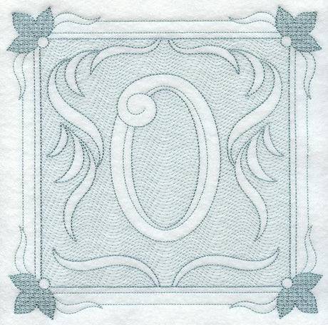 Victorian Scroll Letter O (7.8 Inch) (Trapunto)