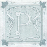 Victorian Scroll Letter P (7.8 Inch) (Trapunto)