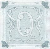 Victorian Scroll Letter Q (7.8 Inch) (Trapunto)