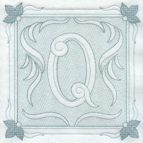Victorian Scroll Letter Q (7.8 Inch) (Trapunto)