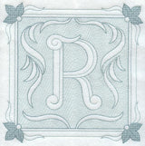Victorian Scroll Letter R (7.8 Inch) (Trapunto)