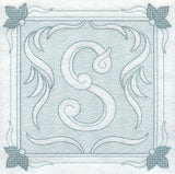 Victorian Scroll Letter S (7.8 Inch) (Trapunto)