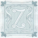 Victorian Scroll Letter Z (7.8 Inch) (Trapunto)