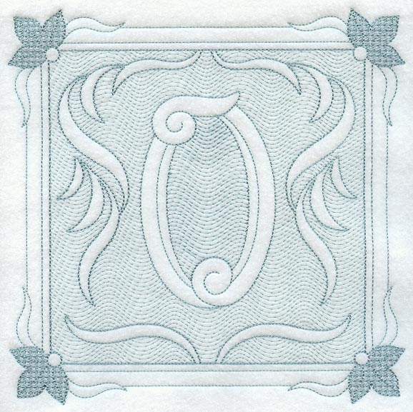 Victorian Scroll Number 0 (7.8 Inch) (Trapunto)