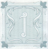 Victorian Scroll Number 1 (7.8 Inch) (Trapunto)