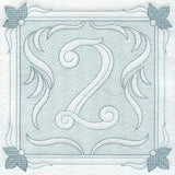 Victorian Scroll Number 2 (7.8 Inch) (Trapunto)
