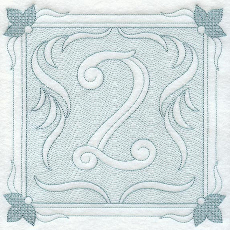 Victorian Scroll Number 2 (7.8 Inch) (Trapunto)