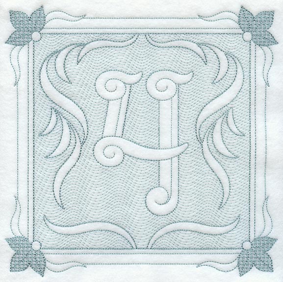 Victorian Scroll Number 4 (7.8 Inch) (Trapunto)