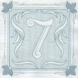 Victorian Scroll Number 7 (7.8 Inch) (Trapunto)